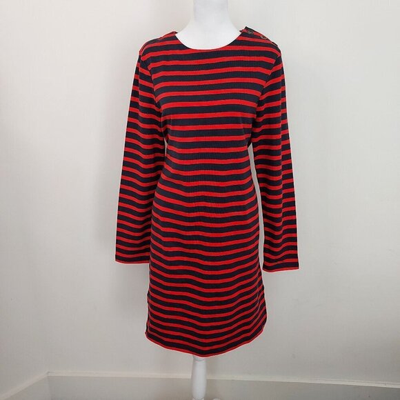 Boden Sophie Breton Navy/Red Striped Dress Size 8 - Picture 1 of 11